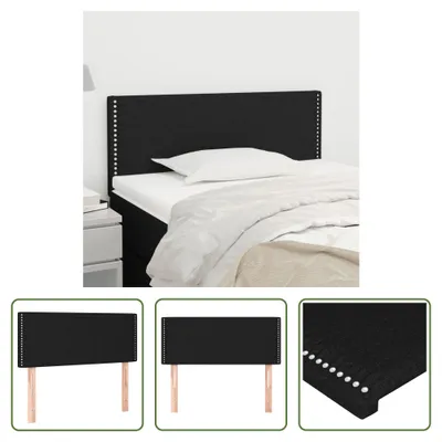 Produktbild von The Living Store Kopfteil Schwarz 100x5x78/88 cm Stoff