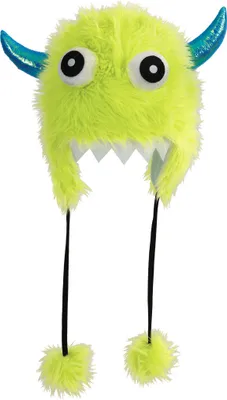 Produktbild von Monster Plüschmütze mit Augen und Hörner gelb Gr. 60 cm Karneval Fasching Party