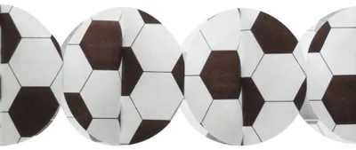 Produktbild von Fußball Girlande schwarz/weiß, 3 m lang, mit Bällen von 15 cm Durchmesser