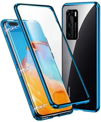 Zdjęcie produktu dla Dr.Fit Magnetyczne etui na szkło niebieskie do Huawei P40