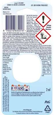 Productafbeelding van Febreze, artikelnummer 8700216834018, auto-luchtverfrisser "Nieuwe autogeur"