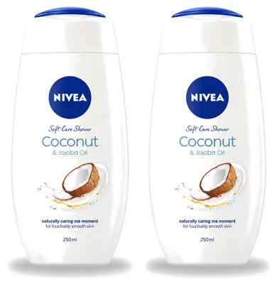 Produktbild von 2 x NIVEA Hautschützende Duschcreme Kokosnuss - 250 ml - Vorteilspackung - 2 Stücke