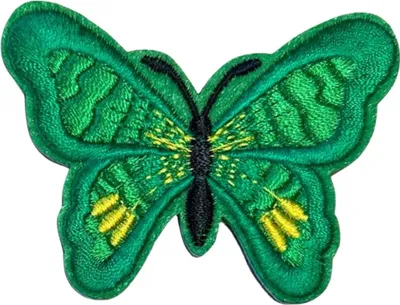 Produktbild von Schmetterlingsgrüner Emblem-Aufnäher zum Aufbügeln