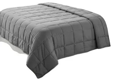 Obrázok produktu pre Závažná prikrývka, 100% polyester, na zmiernenie úzkosti, farba: sivá