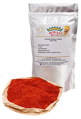 Produktbild von Aromatischer süßer roter Paprika gemahlen hohe Qualität 500G Royal Brand