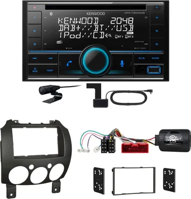 Produktbild von Kenwood DPX-7300DAB Bluetooth DAB CD USB Einbauset für Mazda 2 2008-2014