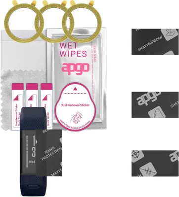 Produktbild von apgo 3 Stück Schutzglas, Matt, kompatibel mit Garmin Vivosmart HR Smartwatch, Hybrid 8H, Ersatz für Hartglas, Displayschutzglas, Bildschirmschutz, Displayschutz, kratzfest