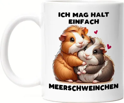 Produktbild von Ich mag halt einfach Meerschweinchen Tasse Weiß Meerschweinchen Nagetier Süß