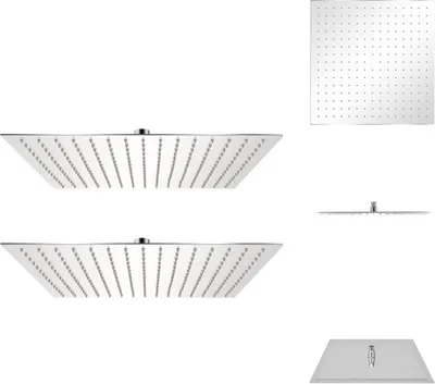 Obrázek produktu pro vidaXL Dešťové sprchové hlavice 2 ks. Nerezová ocel 40 x 40 cm - Sprchové hlavice