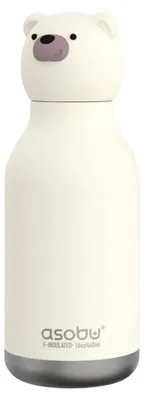Produktbild von Asobu® Kindertrinkflasche BESTIE mit Strohhalm 460ml - BÄR