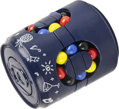 Obrázek produktu pro Rotující plechovky, fazole, proti stresu, spinner, puzzle, hračka, vzdělávací, smyslová, pro děti, modrá