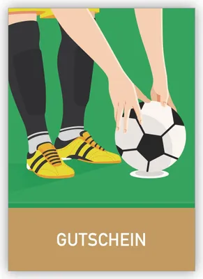 Produktbild von Coole Fußball Gutscheinkarte für tolle Überrschungs Geschenke: Gutschein