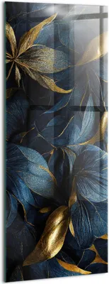 Produktbild von Designer Glasbild - Wandbild - Glas Bild - 50x125 cm - Dekorative Blumen