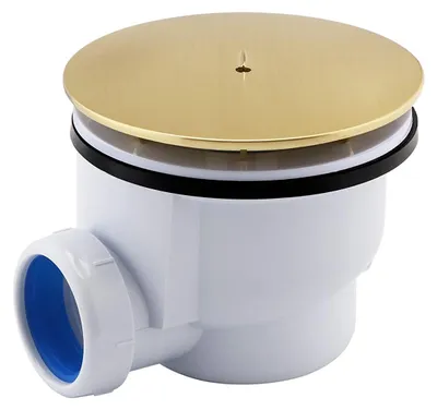 Produktbild von Goldenes Duschablaufgitter aus Messing mit 90 mm Durchmesser