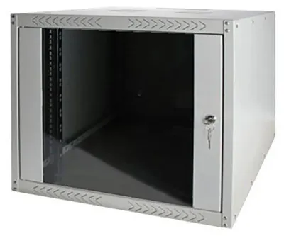 Obrázok produktu pre Digitus DN-19 07-U-EC 7U 600 mm široká racková skriňa - sivá - sklo, oceľ