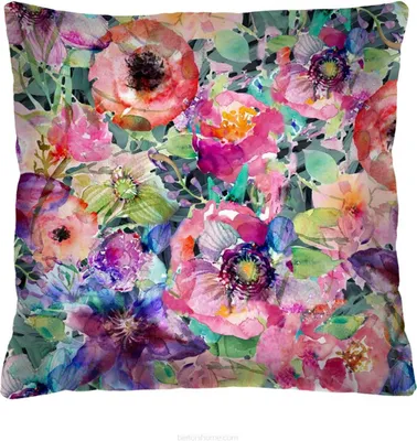 Produktbild von ARCO DESIGN Dekokissen "Flora" Farbig Stoffbezug 50 x 50 cm Dekokissen mit Füllung Dekokissen für Wohnzimmer Schlafzimmer