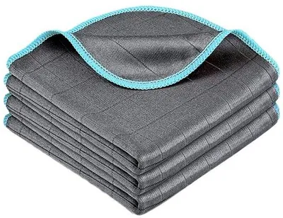 Produktbild von Magische Glasreinigungstuch 400gsm, Pluisvrije Microvezel Poetsdoek für Fenster, Spiegel, Auto, Bad, Küche