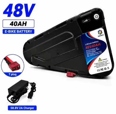 Produktbild von E-Bike-Akku - Lithium-Ionen-Akku - 48 V 40 Ah - T-Stecker - Wiederaufladbar - Wiederverwendbar