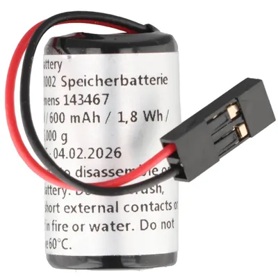 Immagine prodotto di Batteria di accumulo 3V sostituisce Siemens 143467 - 600 mAh