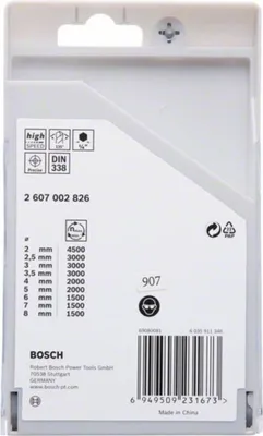 Immagine prodotto di BOSCH 2607002826 BOSCH HSS PointTeQ Metallbohrer-Set, 9-teilig