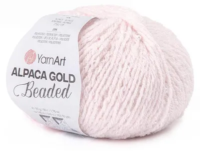 Produktbild von YarnArt Alpaca Gold Beaded 3613 Perlengarn 50g 140m Rosa
