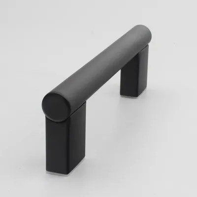 Produktbild von [Handgriffshop] Tjarco Möbelgriff Schwarz 96 mm Küchengriff Schrankgriff Schubladengriff Möbelbeschlag Lochabstand 96mm Griff Schwarz-Matt