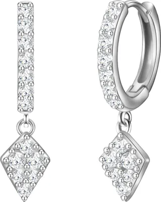 Produktbild von Glanzstücke München Creolen Raute Sterling Silber Zirkonia 50083379