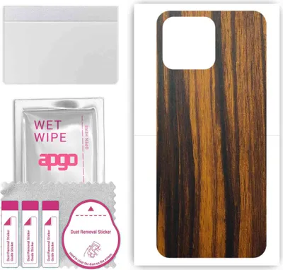 Produktbild von apgo Rückseite Schutzfolie, Skin, kompatibel mit Honor Play 30, Hinten Displayschutzfolie aus Vinylfolie, kratzfest, einfache Montage - Tigerwood