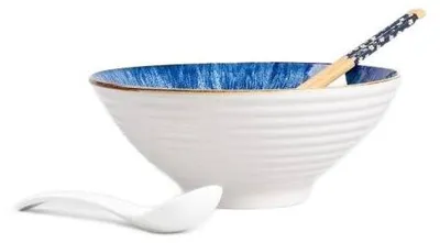 Produktbild von HOMLA SALADO Ramen-Set blau mit braunem Laufrad 21 cm