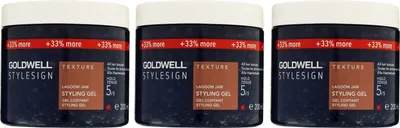 Produktbild von Goldwell Lagoom Jam XXL 3 x 200 ml Sondergröße Haargel Volumen Styling Set