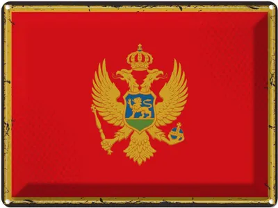 Produktbild von vianmo Blechschild 30x40 cm Monte Retro Flagge Fahne Wappen