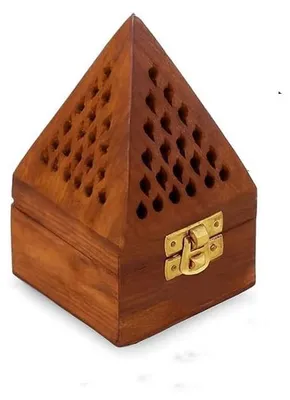 Holz-Dhoop-Ständer für Weihrauch, 7 Zoll, braun, handgefertigt