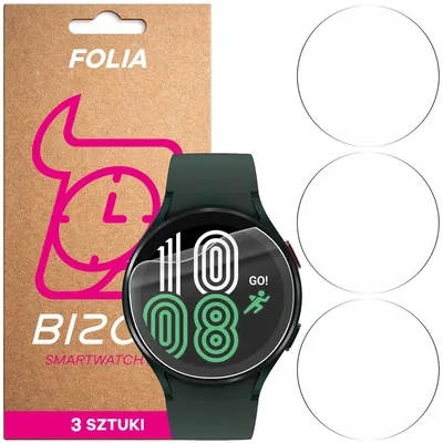 Produktbild von 3x Schutzfolie für den Bildschirm für Galaxy Watch 4 44 mm, Bizon Watch HydroFlex
