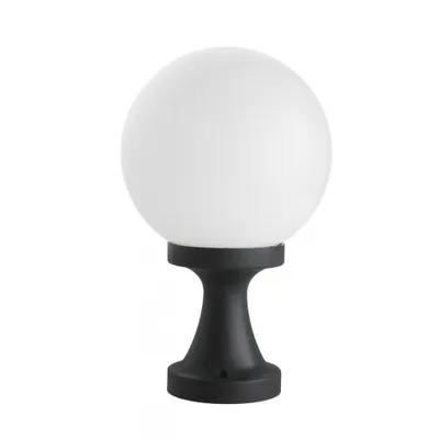 Zdjęcie produktu dla Lampa ogrodowa kula biała lub dymiona 20 cm 1xE27 czarna IP43 SU-MA KULE K 4011/1/KF 200