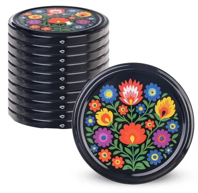 Produktbild von KADAX Schraubdeckel TO82 für Gläser 82mm – Twist-Off Ersatzdeckel für 235-900ml Einmach- & Marmeladengläser, Luftdicht & Spülmaschinenfest (Volksblumen, 10er Set)