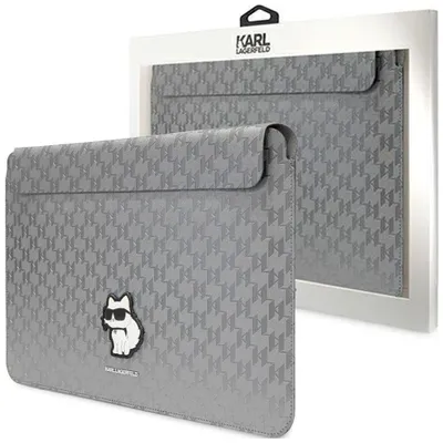 Produktbild von Karl Lagerfeld 14" Saffiano Monogram Notebook Hülle Silber