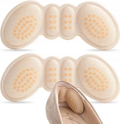 Produktbild von Einlegbare Ferseneinlagen - für zu große Schuhe - für Stöckelschuhe - Schutzpolster - Gegen Scheuern - Beige