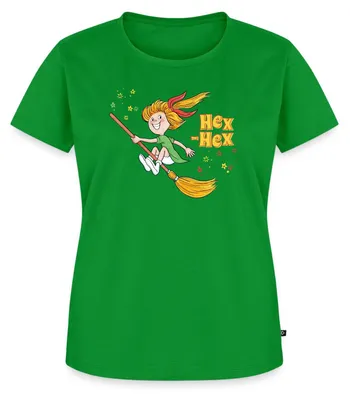 Produktbild von Spreadshirt Bibi Blocksberg Mit Bibi Und Kartoffelbrei Frauen Premium T-Shirt, 5XL, Grün