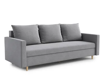 Produktbild von AX LIVING Hyden 3 Sitzer Sofa mit Schlaffunktion – 222 cm breit, grau