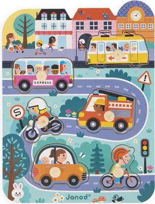 Image de Janod Puzzle à boutons - Dans la ville