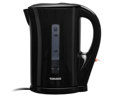 Produktbild von Tomado TWK1700B Wasserkocher 1,7 Liter - Scharnierdeckel - Schwarz
