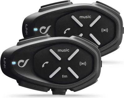 Immagine prodotto di Interphone LINK DOPPELPAKET, auricolare per casco, Bluetooth, resistente all'acqua / impermeabile