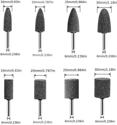 Produktbild von 8-Diamant-Schleifscheiben-Schleifkopf, Metall-Schleifzylinder, konische elektrische Schleifkopf