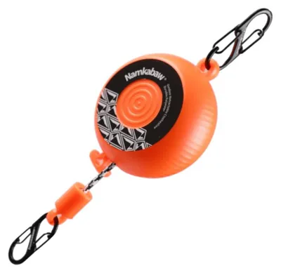 Produktbild von INF Outdoor kompakte versteckte einziehbare Wäscheleine Orange - 8m Handkurbel, bohrfrei, tragbar für Reise & Camping Orange