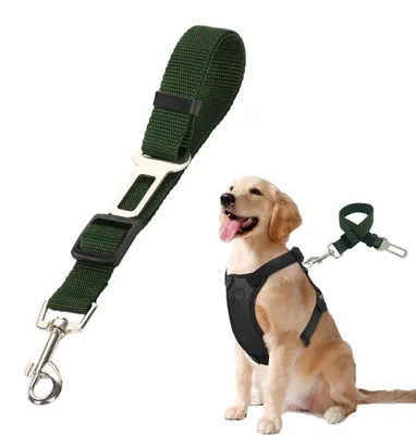 Immagine prodotto di Cintura di sicurezza per cani, regolabile, in nylon e metallo, lunghezza 33-60 cm