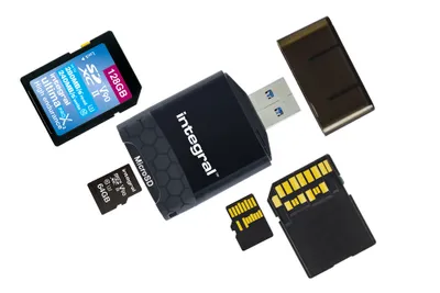 Produktbild von Integral INCRUSB3.0SDMSDU2, MicroSD (TransFlash), MicroSDHC, MicroSDXC, SD, SDHC, SDXC, 105 mm, 170 mm, 11 mm, 32 g, 0 - 60 °C