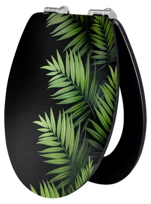 Produktbild von Toilettensitz mit Absenkautomatik Palme schwarz