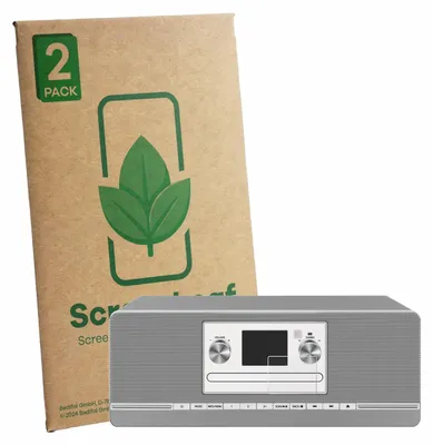 Produktbild von 2x ScreenLeaf Schutzfolie für TechniSat Digitradio 372 CD Displayschutz Display Schutz Folie Klar Transparent