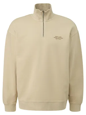 Zdjęcie produktu dla s.Oliver 2171856.8160.XXL, Męski, Bluza, Beżowy, Stójka, Długi rękaw, XXL