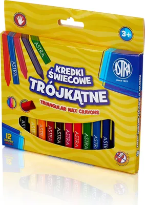 Produktbild von ASTRA Wachsmalkreiden Dreieckig 12 Stück, 316118001